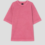 JUUN.J KIM KEEVER Floating Flower Semi-Oversized Dyed Short Sleeve – Red