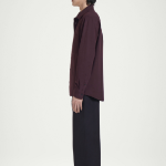 COS Relaxed Brushed Cotton Blend Shirt – Burgundy