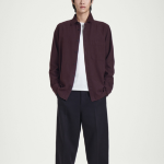 COS Relaxed Brushed Cotton Blend Shirt – Burgundy