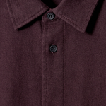 COS Relaxed Brushed Cotton Blend Shirt – Burgundy