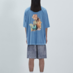 JUUN.J KIM KEEVER Cloud Flower Oversized Dyed Short Sleeve – Blue