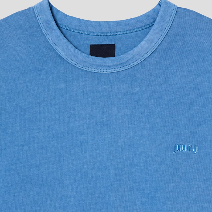 JUUN.J KIM KEEVER Cloud Flower Oversized Dyed Short Sleeve – Blue