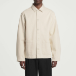 COS Relaxed Chain Stitch Denim Overshirt – Ecru