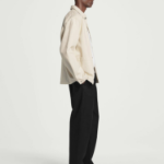 COS Relaxed Chain Stitch Denim Overshirt – Ecru