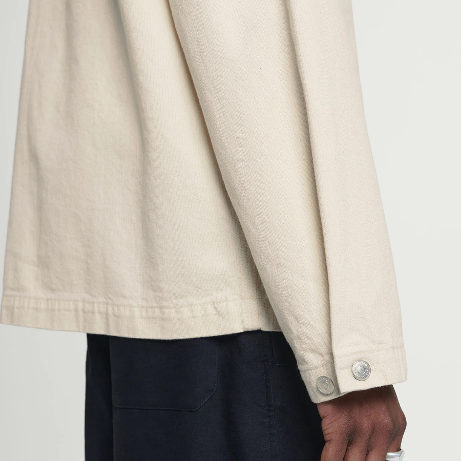 COS Relaxed Chain Stitch Denim Overshirt – Ecru