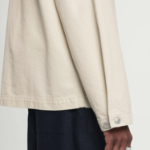 COS Relaxed Chain Stitch Denim Overshirt – Ecru