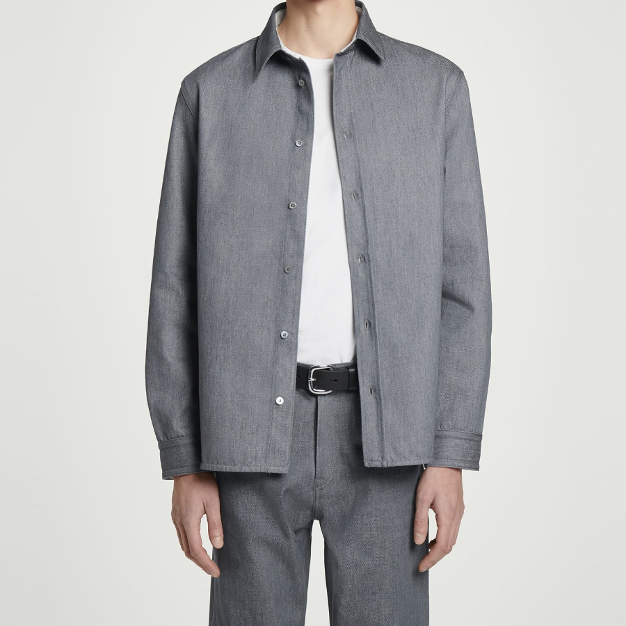 COS Relaxed Denim Overshirt – Grey