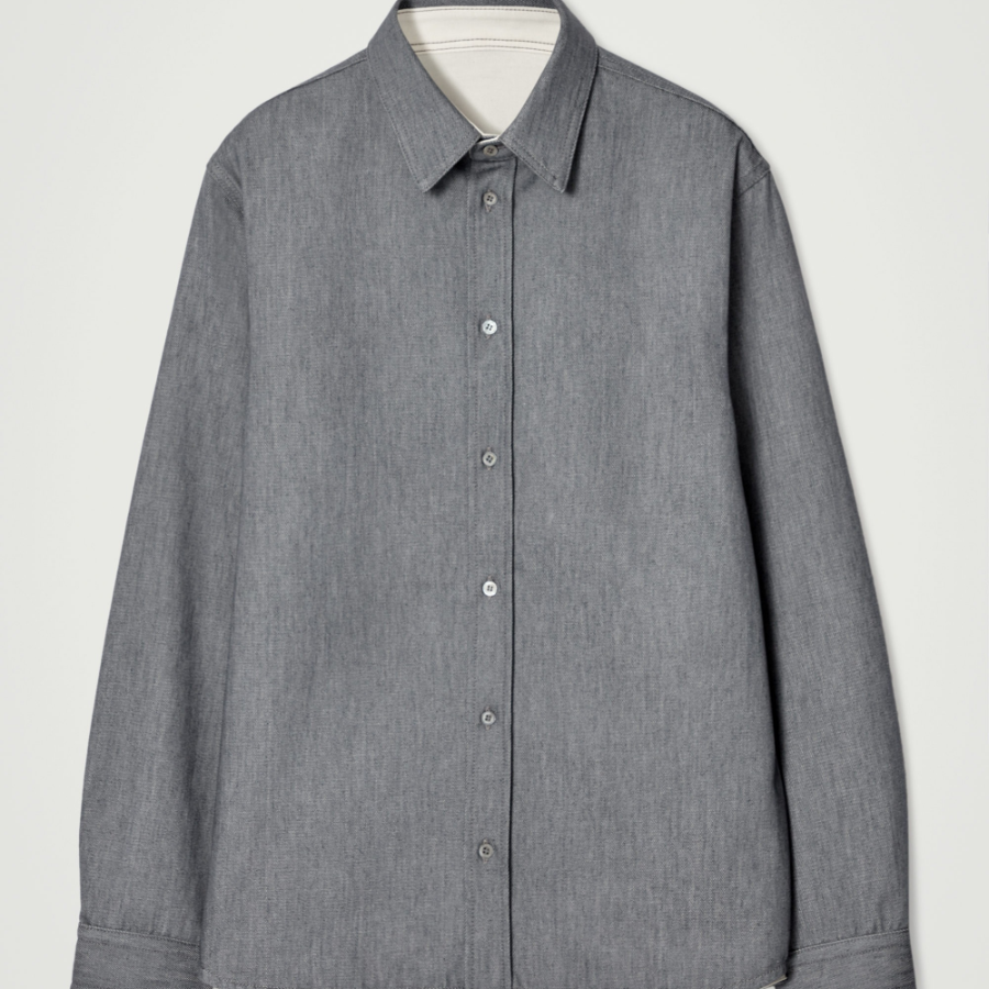 COS Relaxed Denim Overshirt – Grey