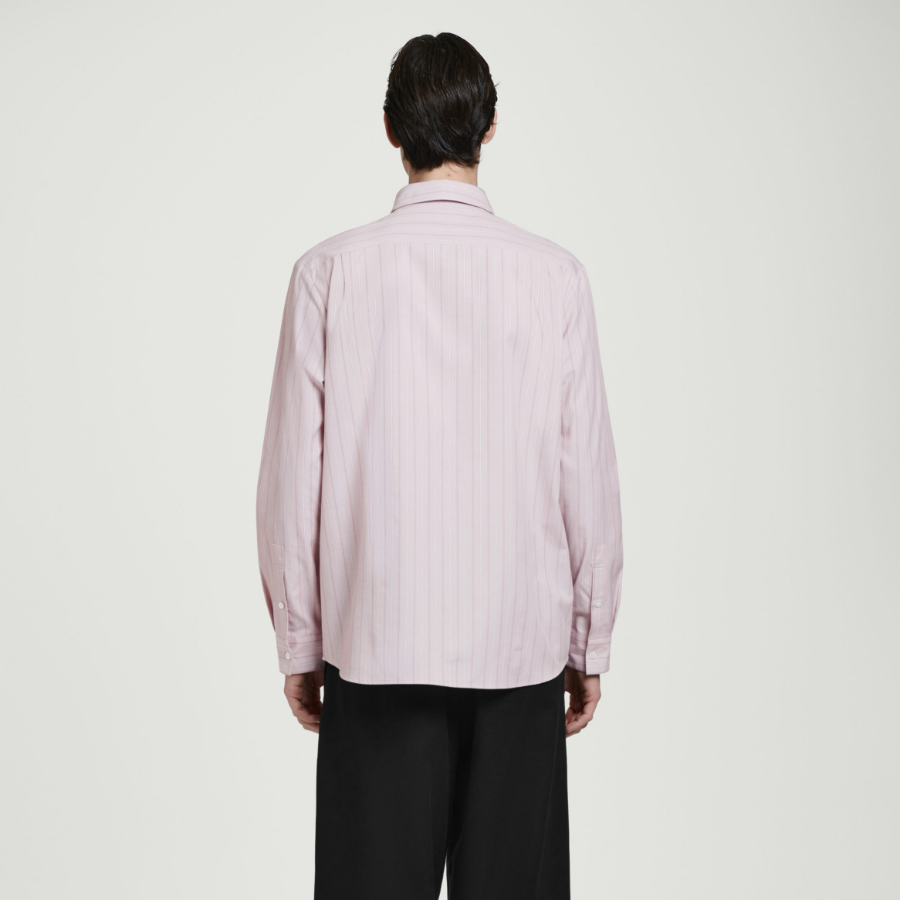 COS Regular Stripe Cotton Shirt – Pink/Stripe