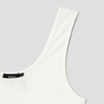 Theory Women Ribbed Viscose Deep Scoop Tank - Ivory