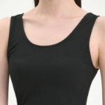Theory Women Ribbed Viscose Deep Scoop Tank - Black