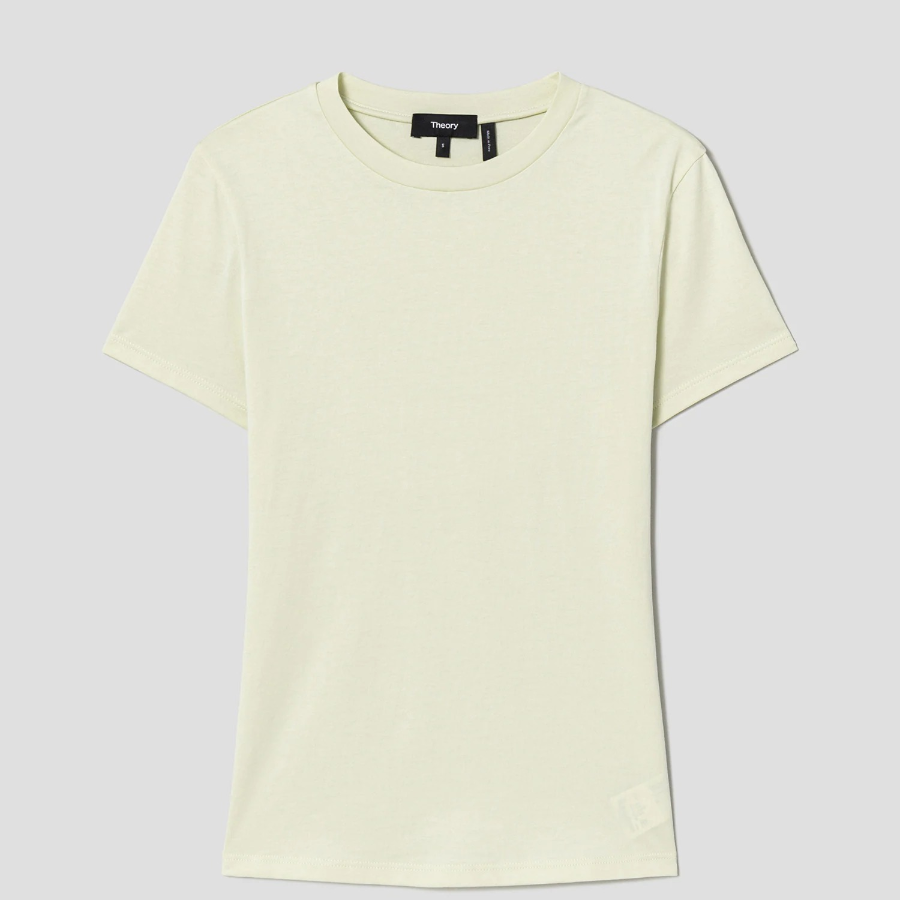 Theory Women Apex Cotton Tiny Tee - Aloe
