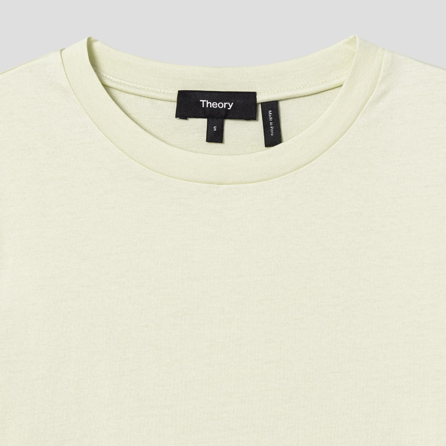 Theory Women Apex Cotton Tiny Tee - Aloe