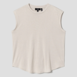 Theory Women Apex Cotton Shirt Tail Tank - Sand