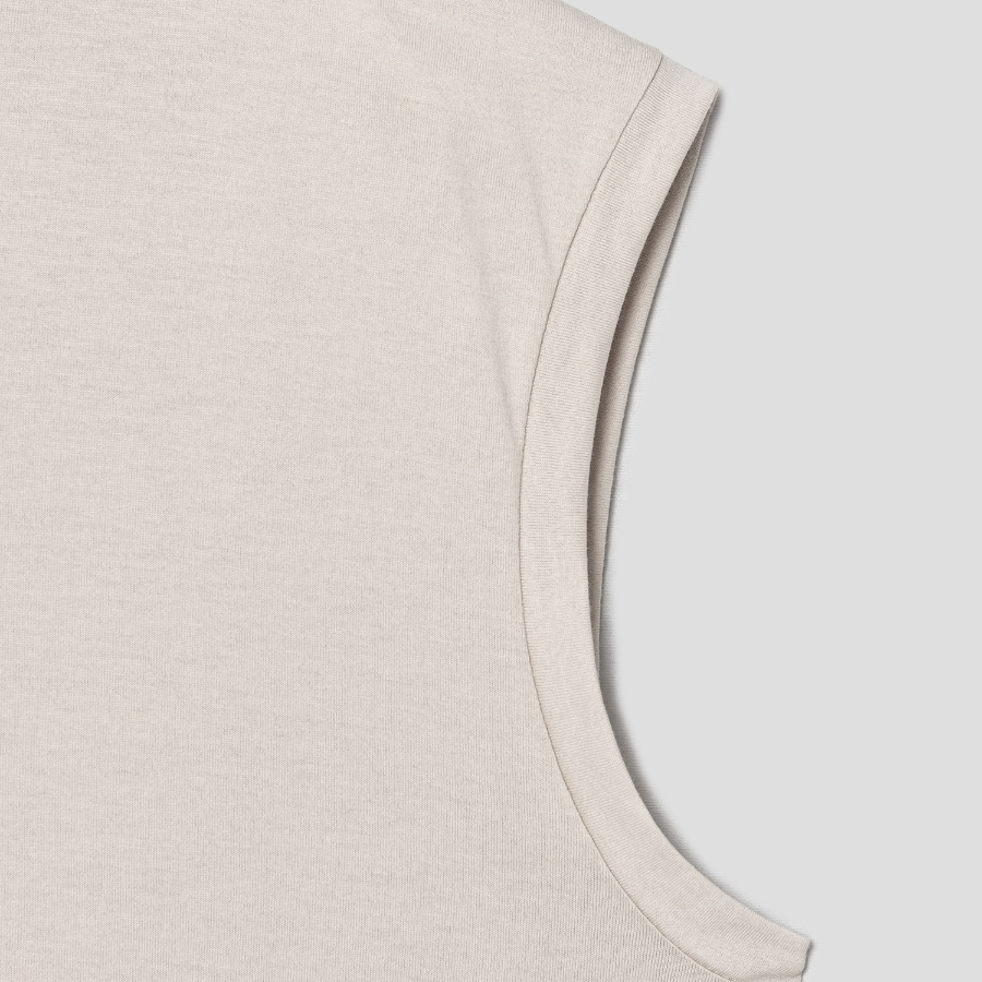 Theory Women Apex Cotton Shirt Tail Tank - Sand