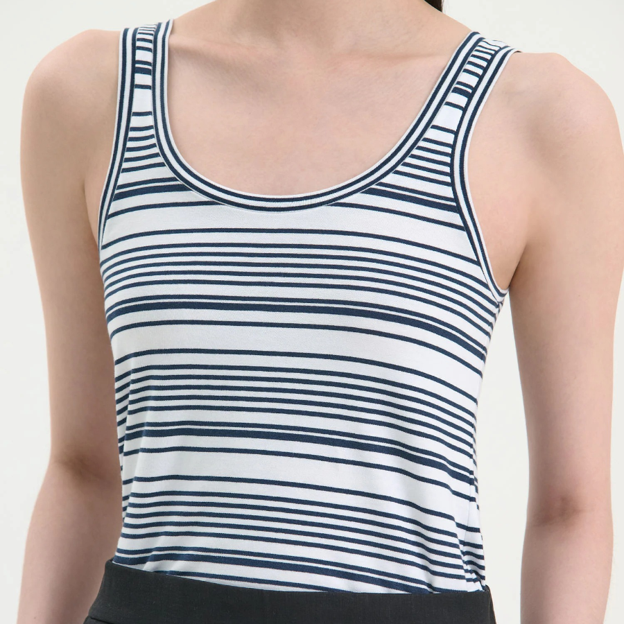 Theory Women Cotton Stripe Bram Tee - Navy Multi
