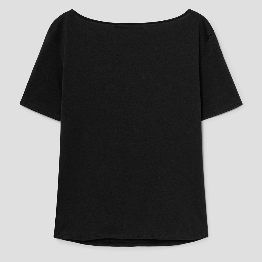 Theory Women Apex Cotton Scoop Tee - Black