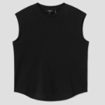 Theory Women Apex Cotton Shirt Tail Tank - Black
