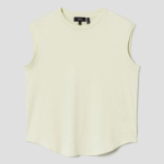 Theory Women Apex Cotton Shirt Tail Tank - Aloe