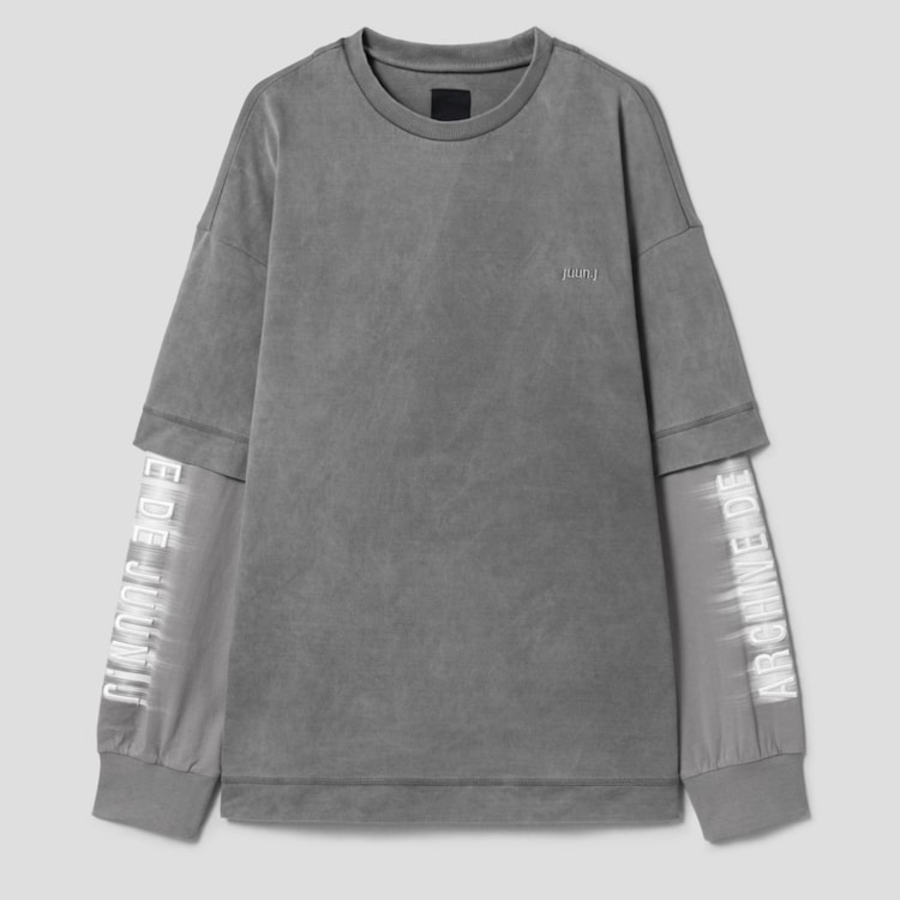 JUUN.J ARCHIVE Dual Layer Dyed Long Sleeve – Light Grey
