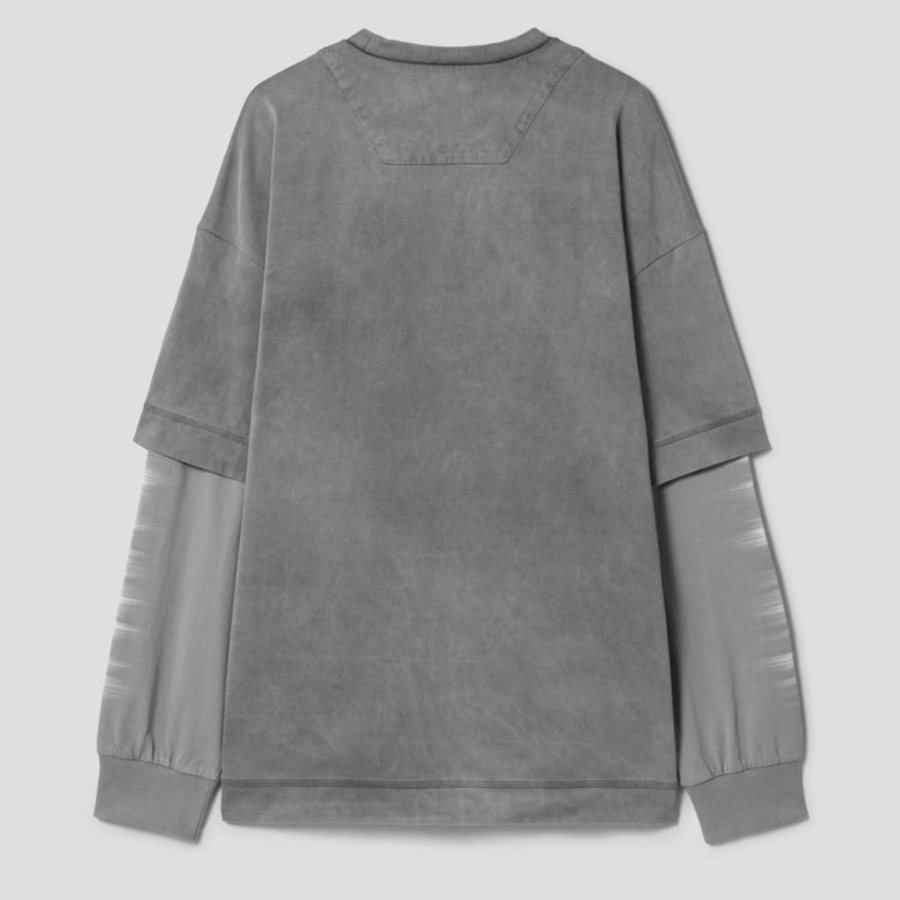 JUUN.J ARCHIVE Dual Layer Dyed Long Sleeve – Light Grey