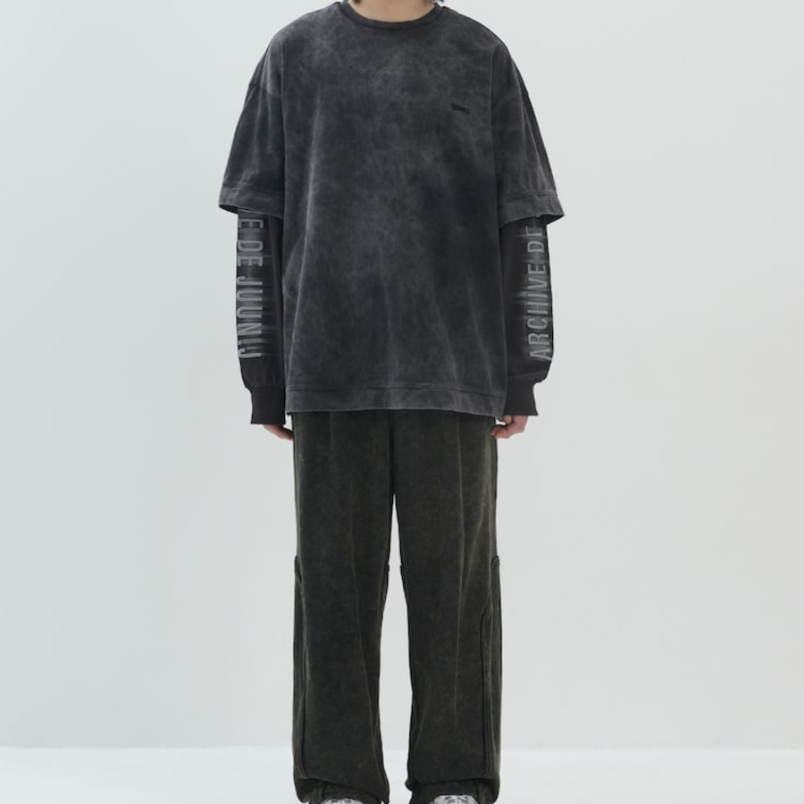 JUUN.J ARCHIVE Dual Layer Dyed Long Sleeve – Black