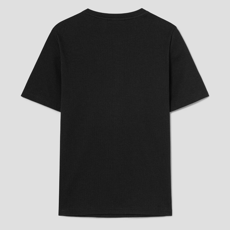 Theory Women Perry Knit Rib Henley Top - Black