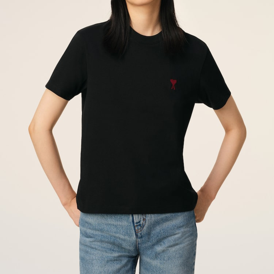 ami (Unisex) Red ADC T-shirt – Black