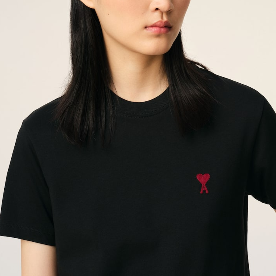 ami (Unisex) Red ADC T-shirt – Black