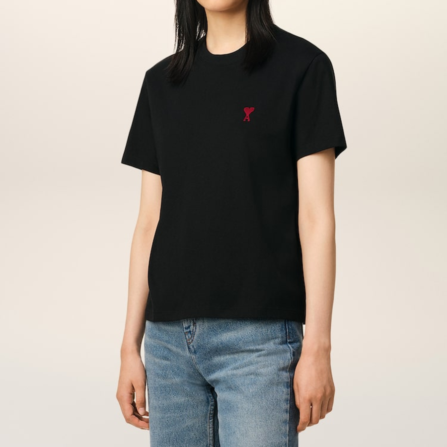 ami (Unisex) Red ADC T-shirt – Black