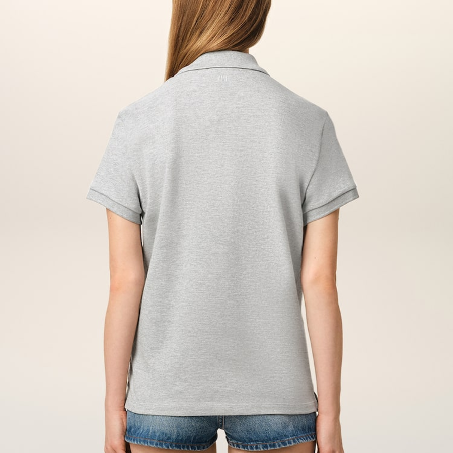 ami (Unisex) Red ADC Polo T-shirt – Grey