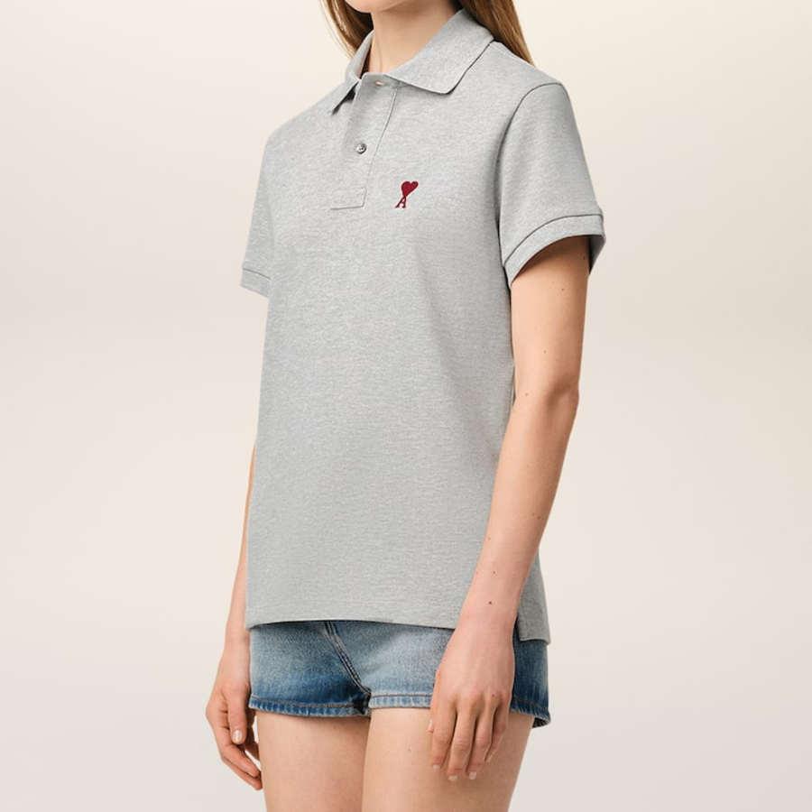 ami (Unisex) Red ADC Polo T-shirt – Grey