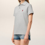 ami (Unisex) Red ADC Polo T-shirt – Grey
