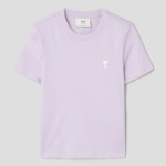 ami Women Off White ADC Cropped T-shirt – Lilac