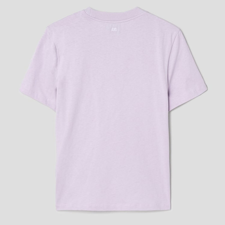 ami Women Off White ADC Cropped T-shirt – Lilac