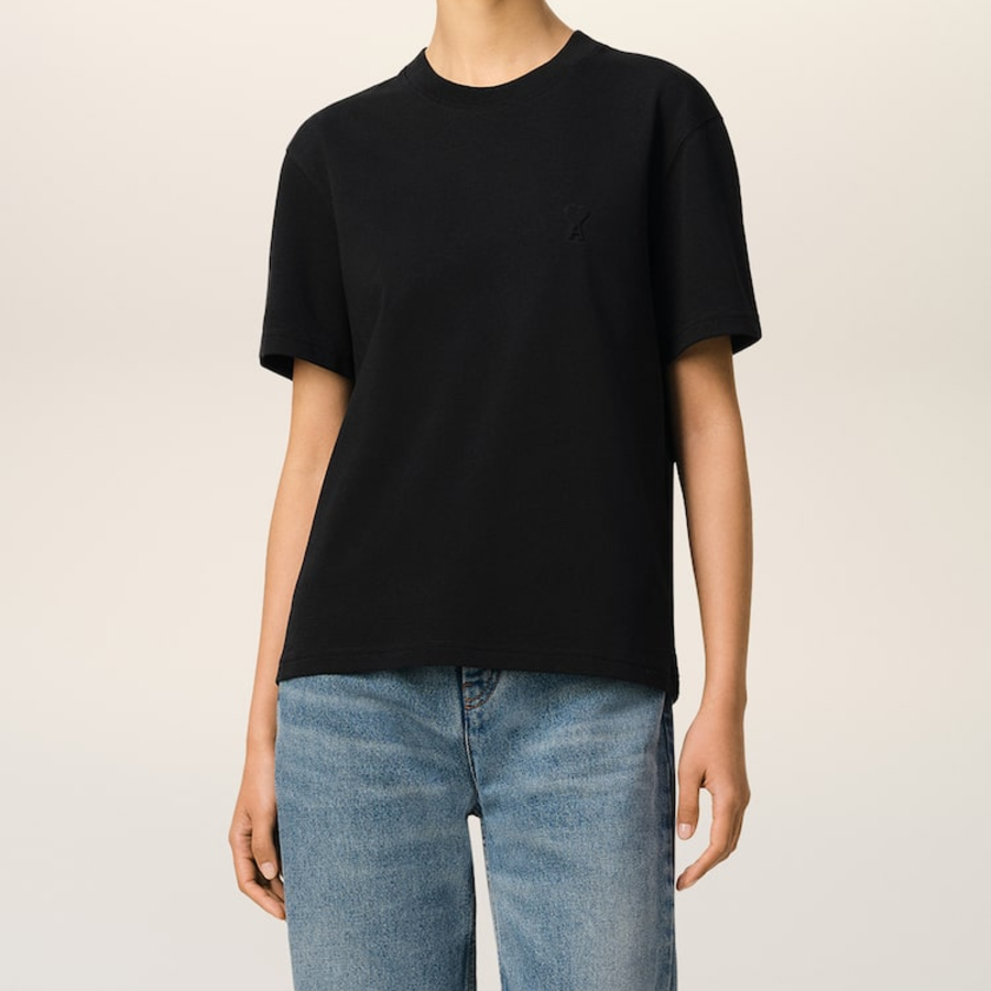 ami (Unisex) Embossed ADC T-shirt – Black