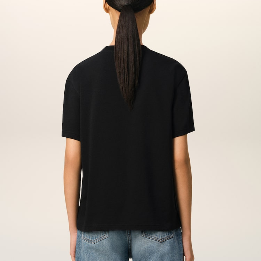 ami (Unisex) Embossed ADC T-shirt – Black