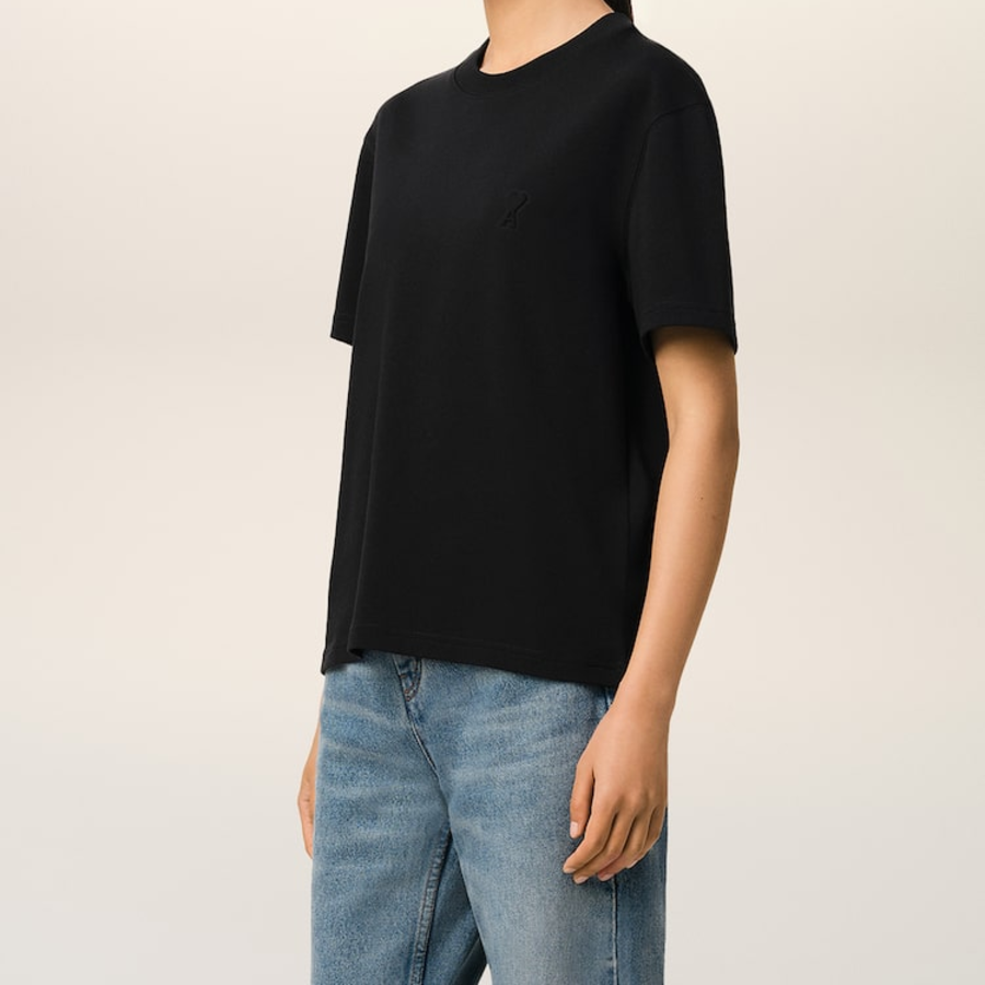 ami (Unisex) Embossed ADC T-shirt – Black