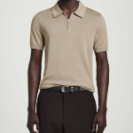 COS – Slim Knitted Silk Zip-Up Polo Shirt