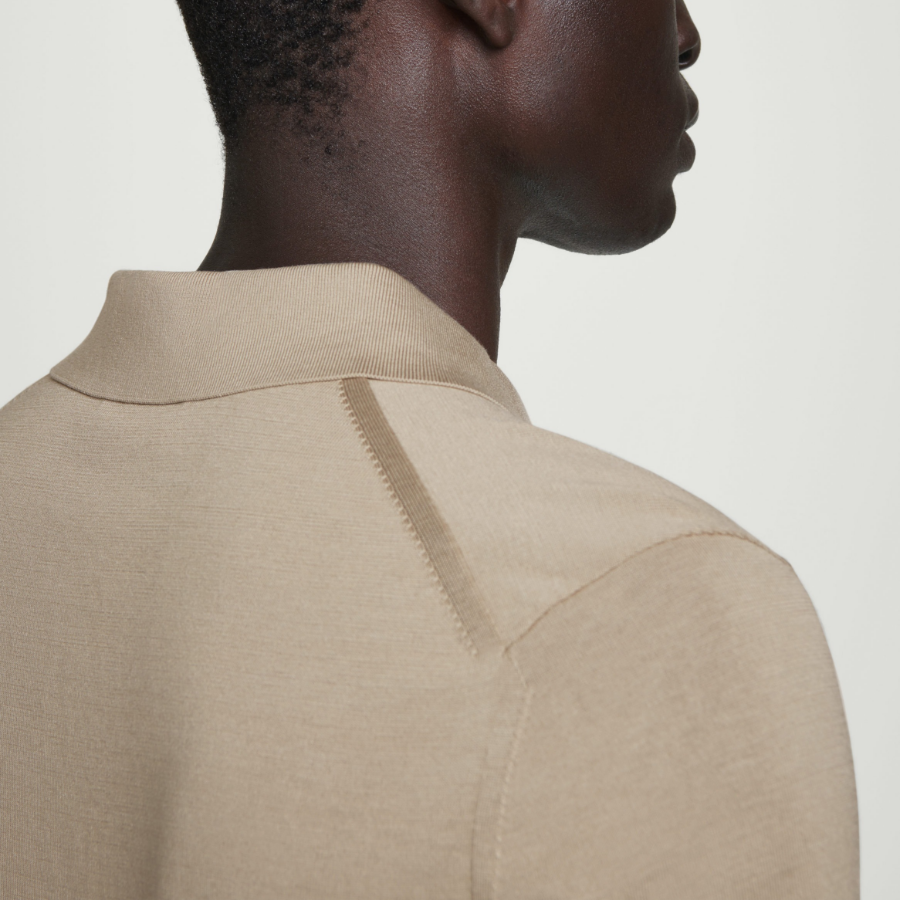 COS – Slim Knitted Silk Zip-Up Polo Shirt