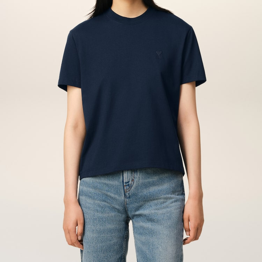 ami (Unisex) Tonal ADC T-shirt – Night Blue
