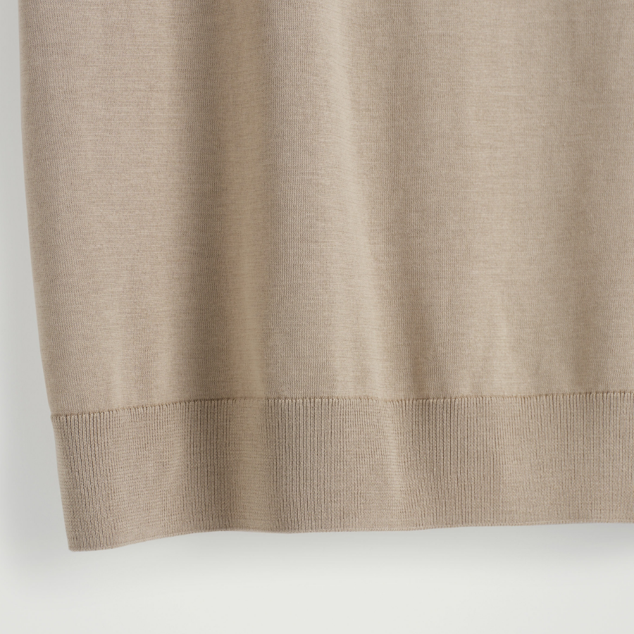 COS – Slim Knitted Silk Zip-Up Polo Shirt