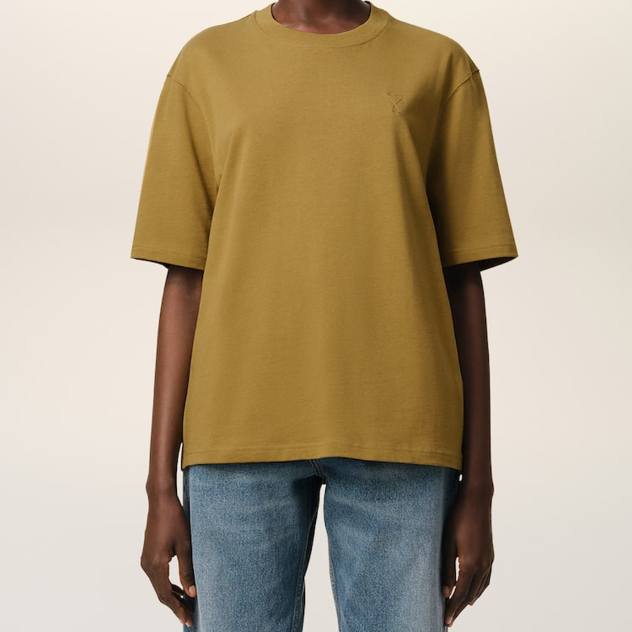 ami (Unisex) Tonal ADC Boxy T-shirt – Havana