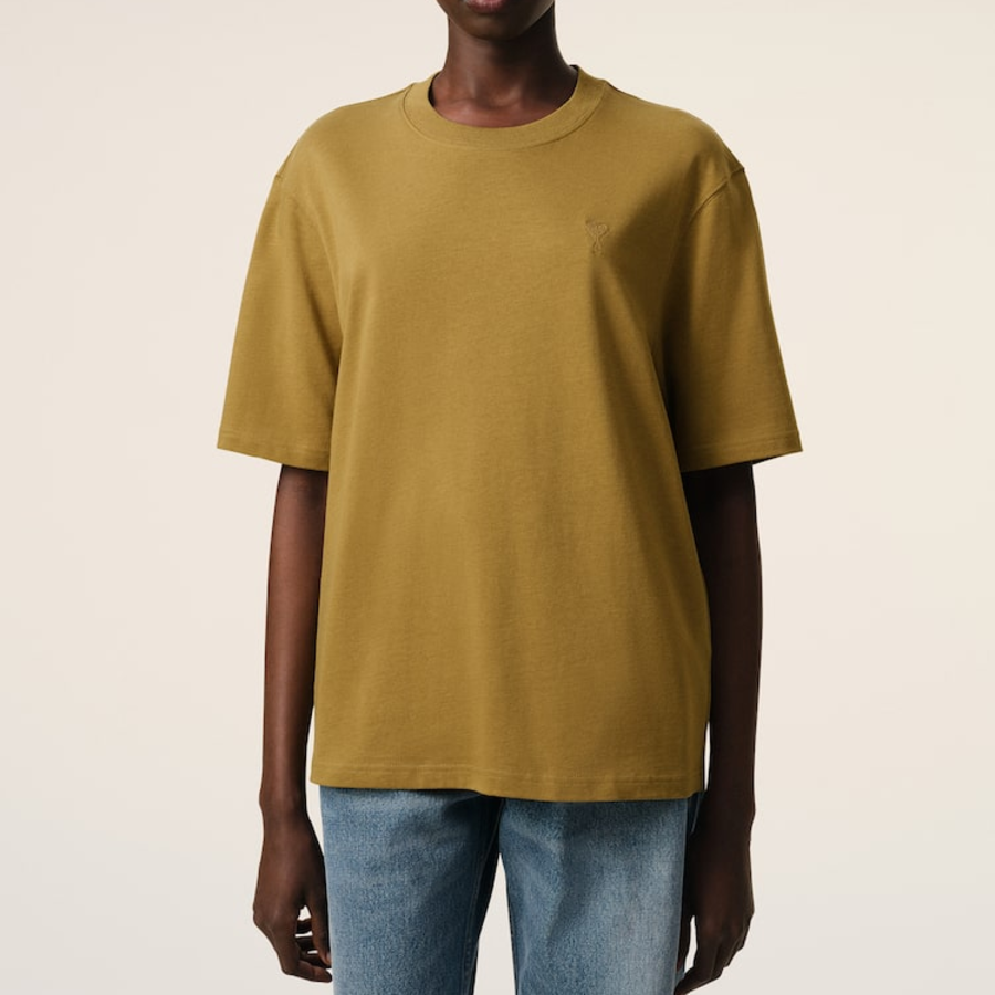 ami (Unisex) Tonal ADC Boxy T-shirt – Havana