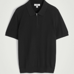COS – Slim Knitted Silk Zip-Up Polo Shirt