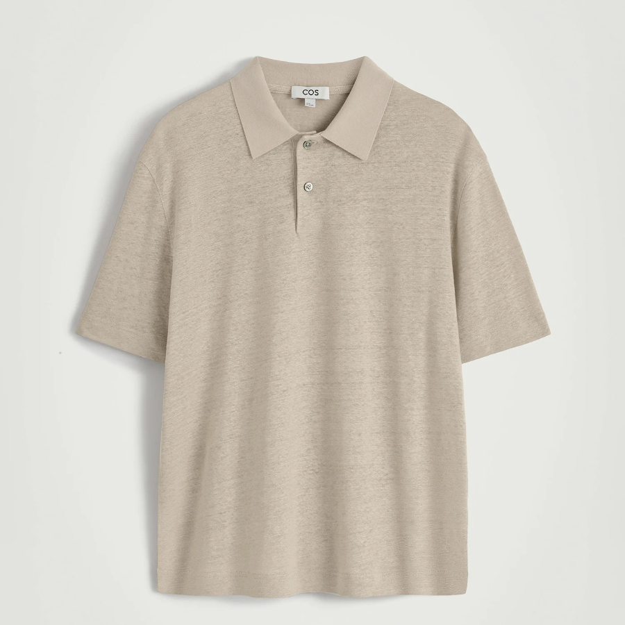COS – Knitted Linen Polo Shirt