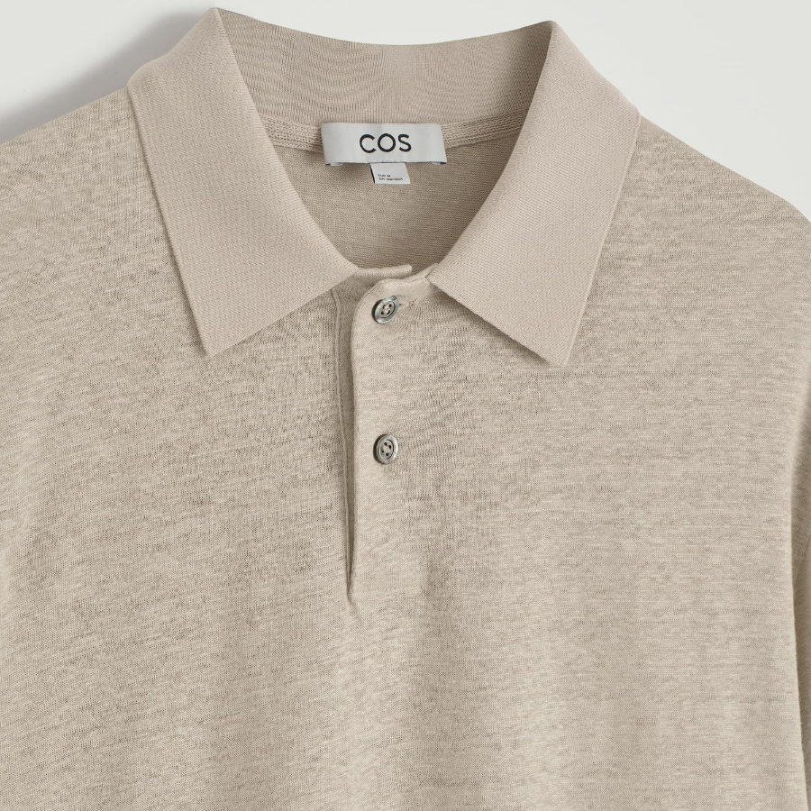 COS – Knitted Linen Polo Shirt