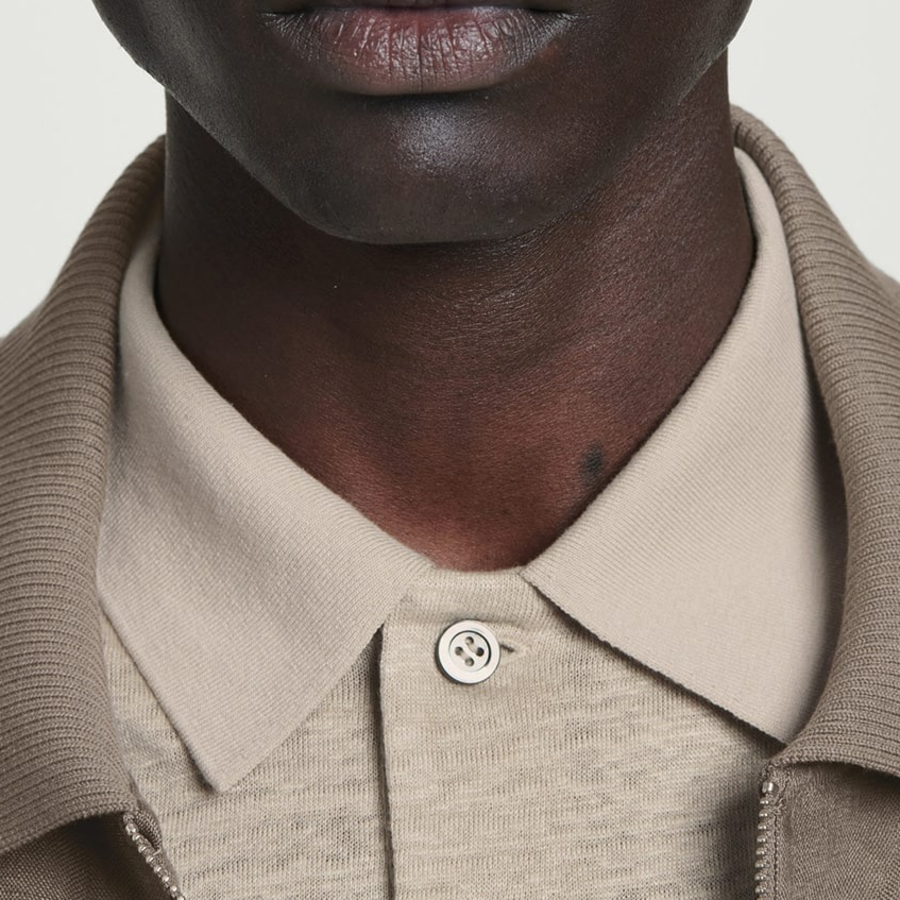 COS – Knitted Linen Polo Shirt
