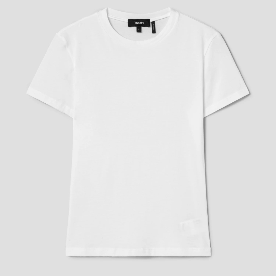 Theory Women Apex Cotton Tiny Tee - White