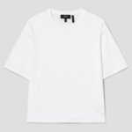 Theory Women Clinton Knit Boxy Crewneck Tee - White